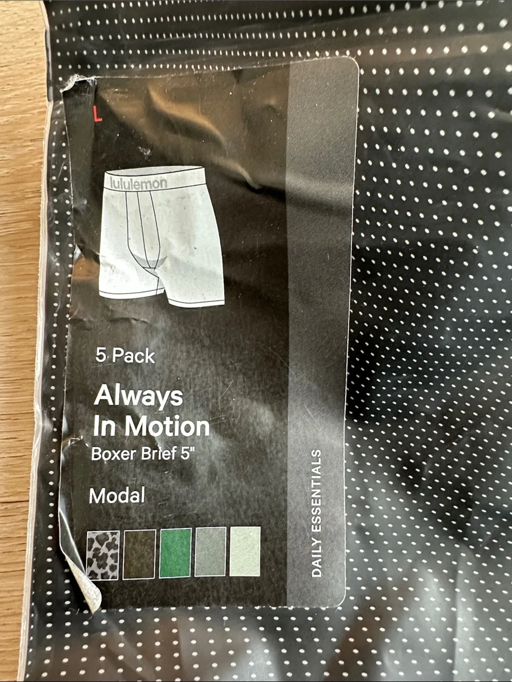 lululemon athletica 5-Pack Boxer Briefs in Black, Brown, Green, Sage, Cream
